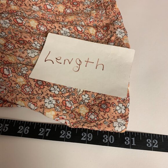 Rachel Zoe Mini Dress SZ Small Peach Floral Dainty Cottagecore Coquette Bohemian - Picture 8 of 9